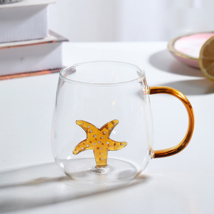 Cartoon animal borosilicate glass cup