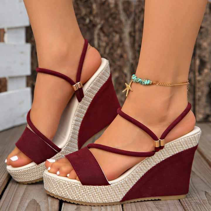 Suede platform shoes