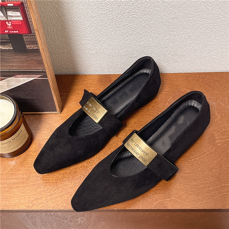 Pointed-Toe Low-Top Elegant Women&