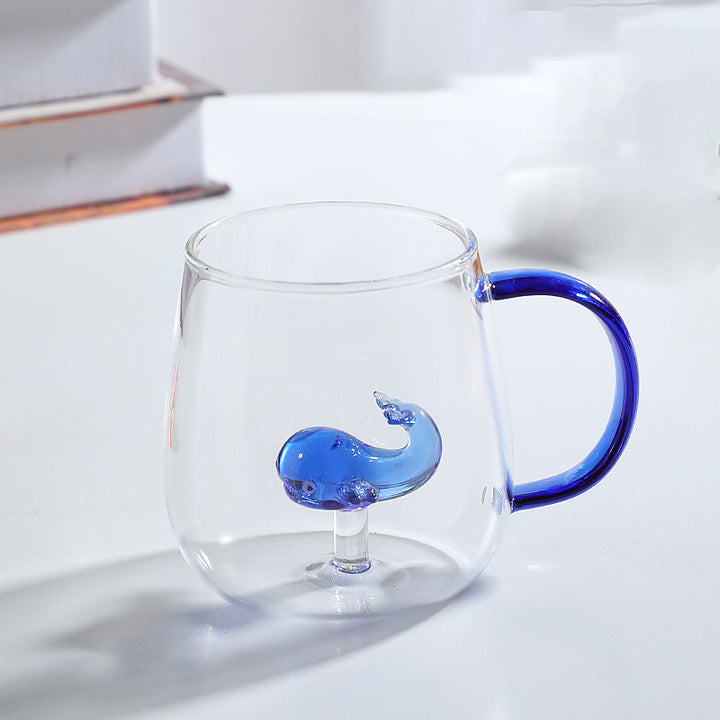 Cartoon animal borosilicate glass cup