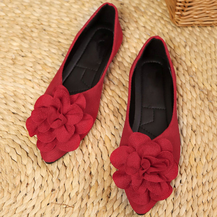 Pointed-toe floral women&