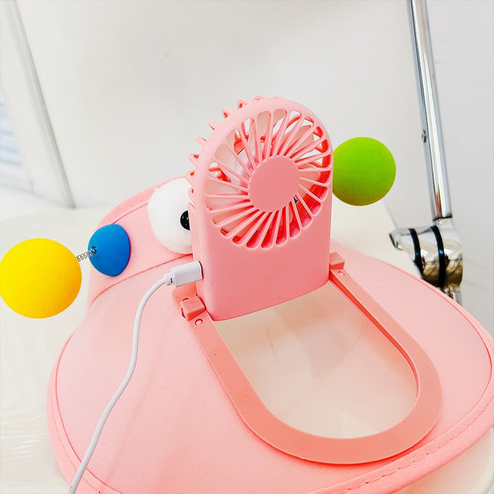 Outdoor rechargeable fan sun hat
