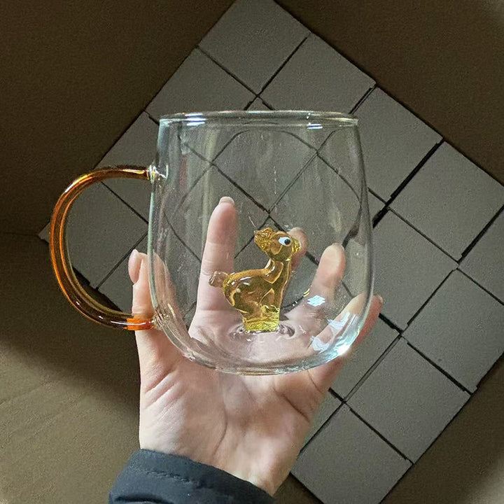 Cartoon animal borosilicate glass cup