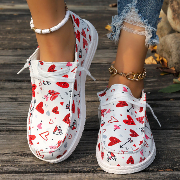 Heart-print Casual Shoes