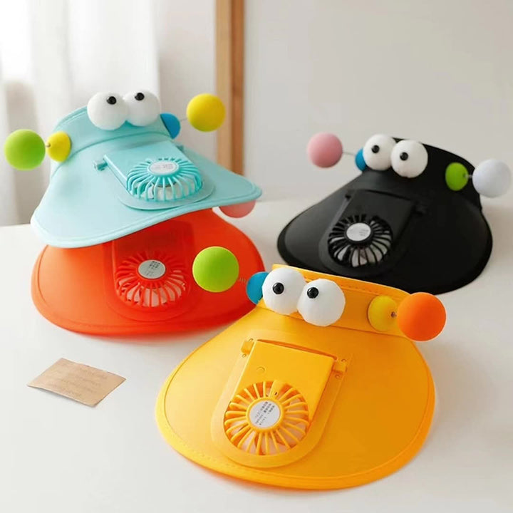 Outdoor rechargeable fan sun hat