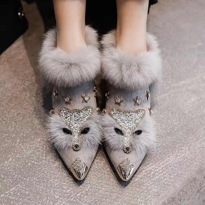 Mid-top Pointed-Toe Women&