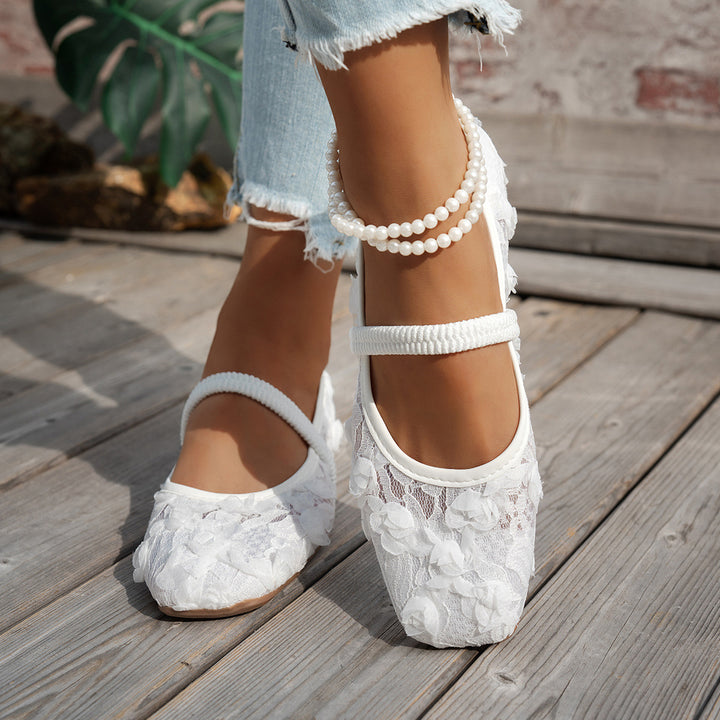 Square-toe flat loafers