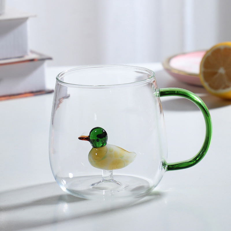 Cartoon animal borosilicate glass cup