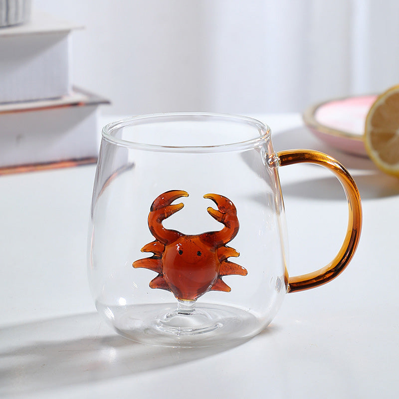 Cartoon animal borosilicate glass cup