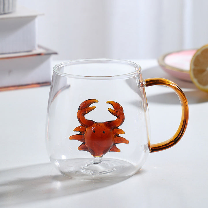 Cartoon animal borosilicate glass cup