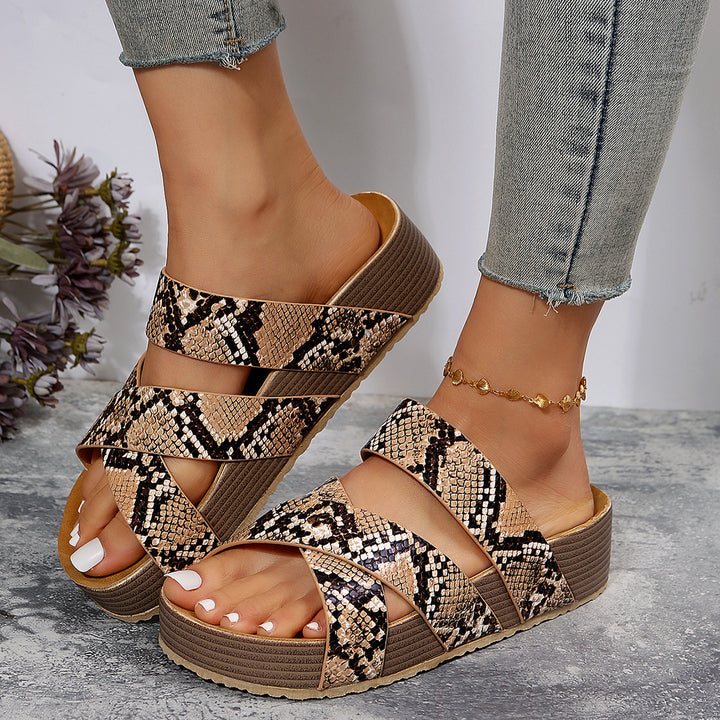 Platform Cross Sandals