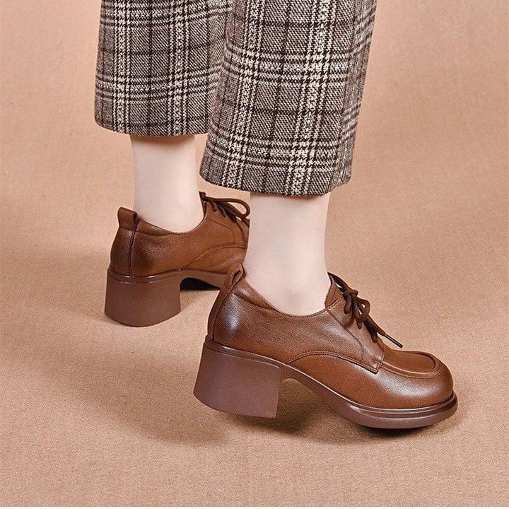 Lace-up high heels