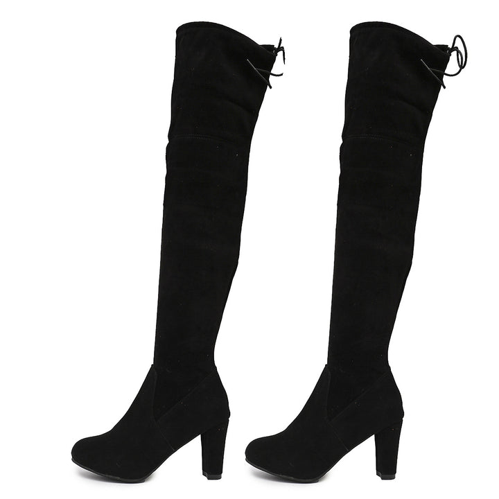 Suede over-the-knee boots