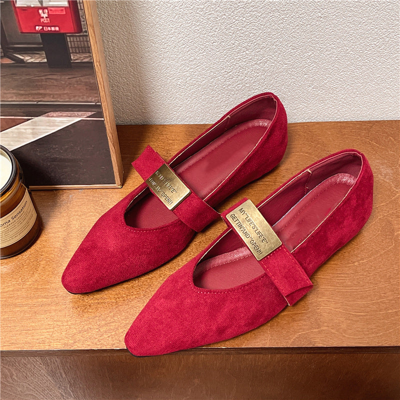 Pointed-Toe Low-Top Elegant Women&
