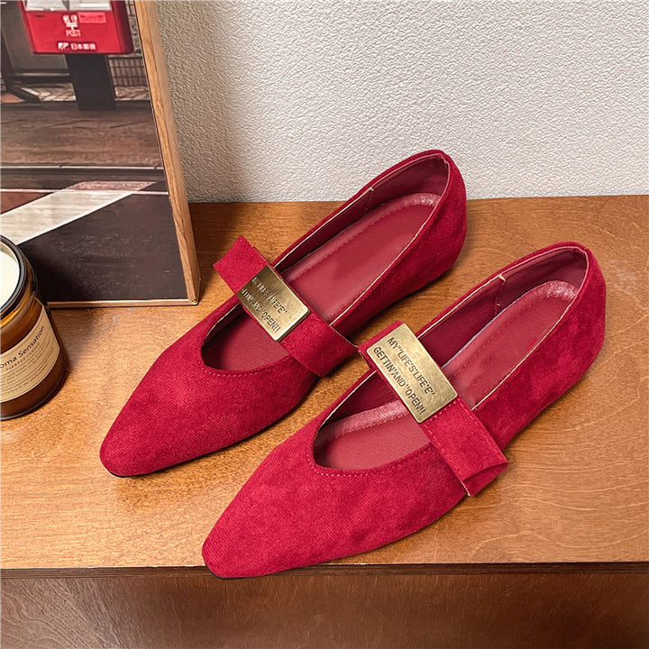 Pointed-Toe Low-Top Elegant Women&