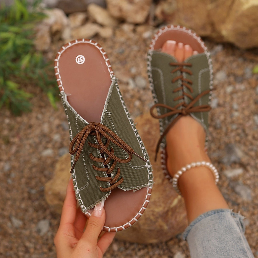 Roman-style lace-up shoes
