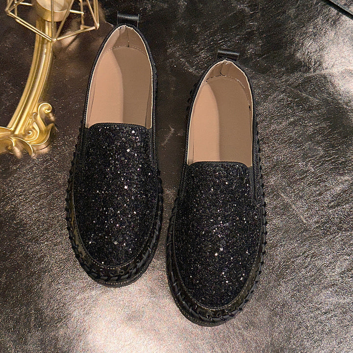 Glitter platform casual shoes