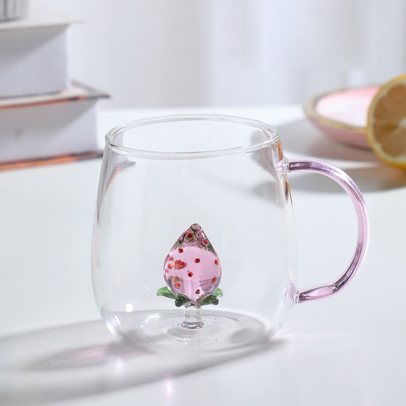 Cartoon animal borosilicate glass cup