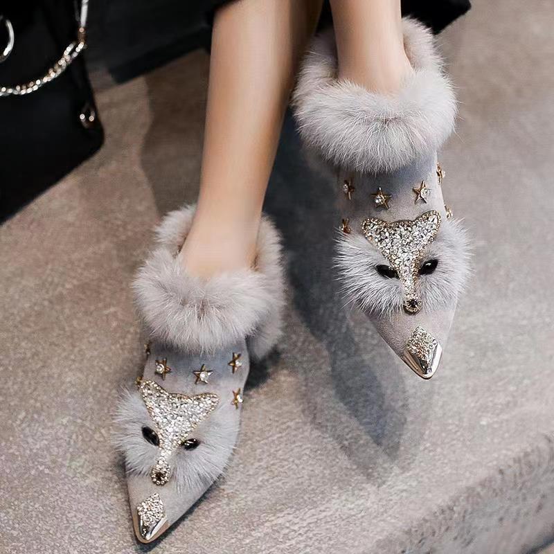 Mid-top Pointed-Toe Women&