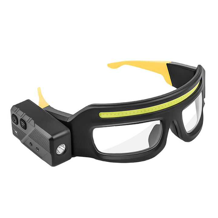 Ear-mounted high-intensity eyeglass lamp