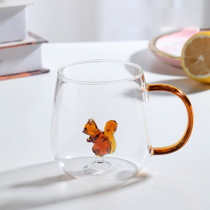 Cartoon animal borosilicate glass cup