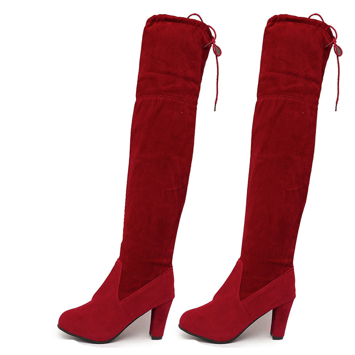 Suede over-the-knee boots