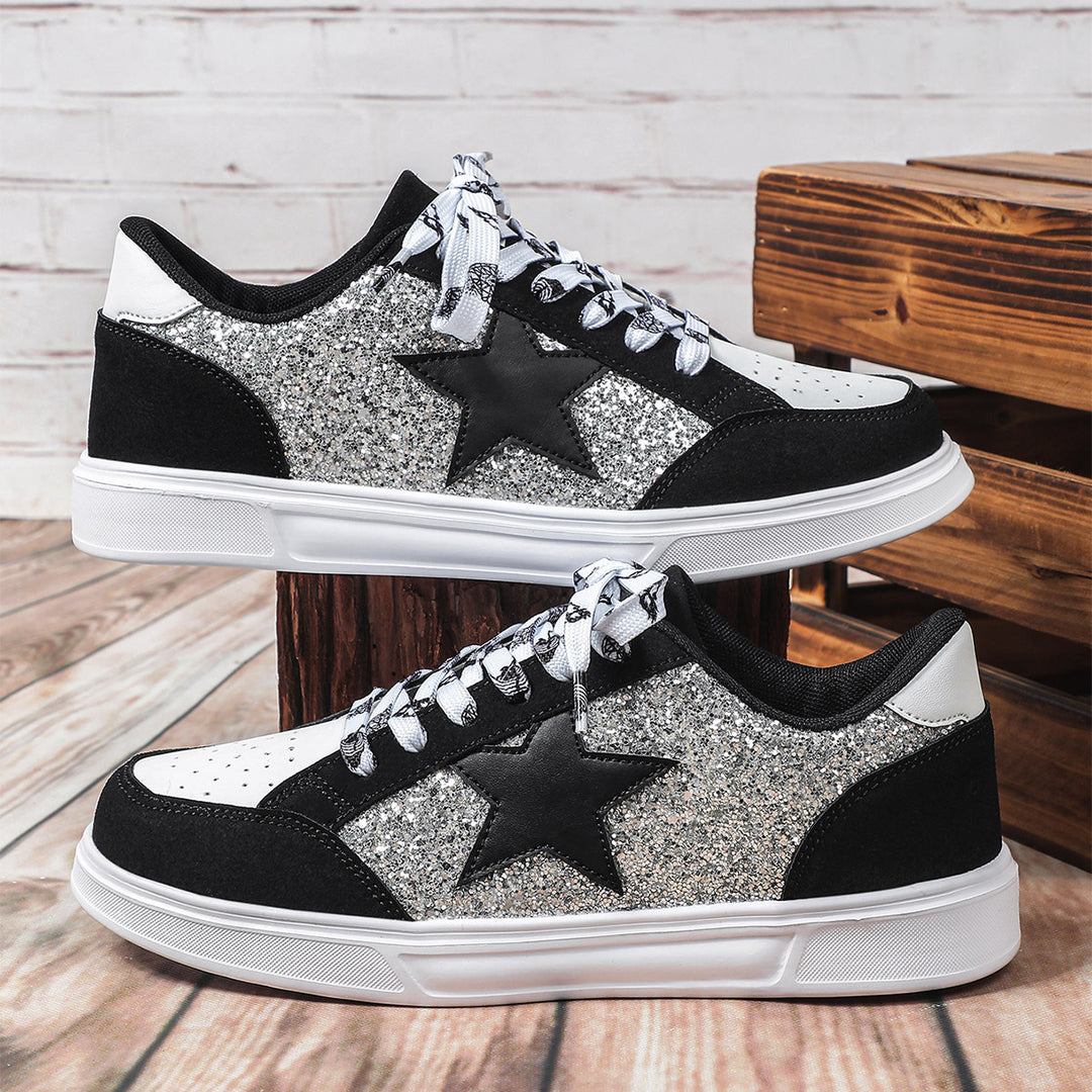 Leopard Sequin Casual Skate Shoes