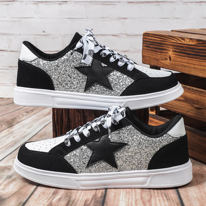 Leopard Sequin Casual Skate Shoes