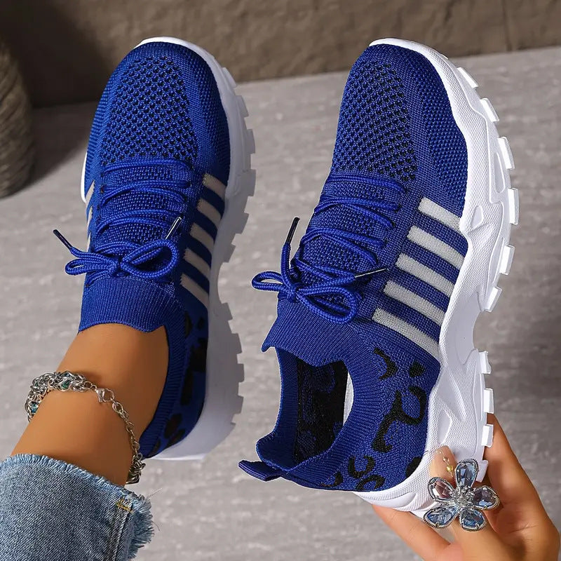 Women Leopard Mesh Sneakers
