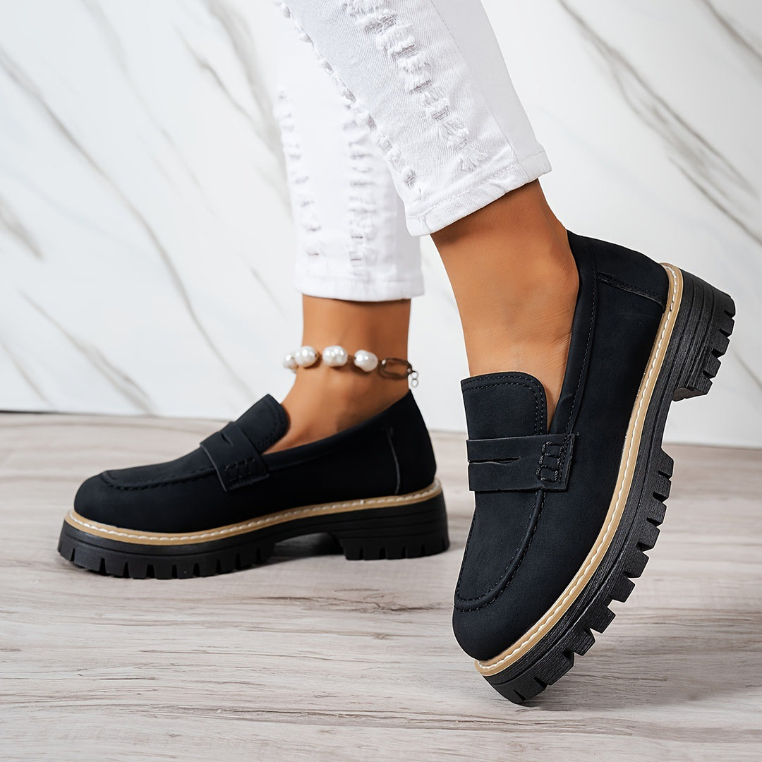 Classic Penny Strap Chunky Loafers
