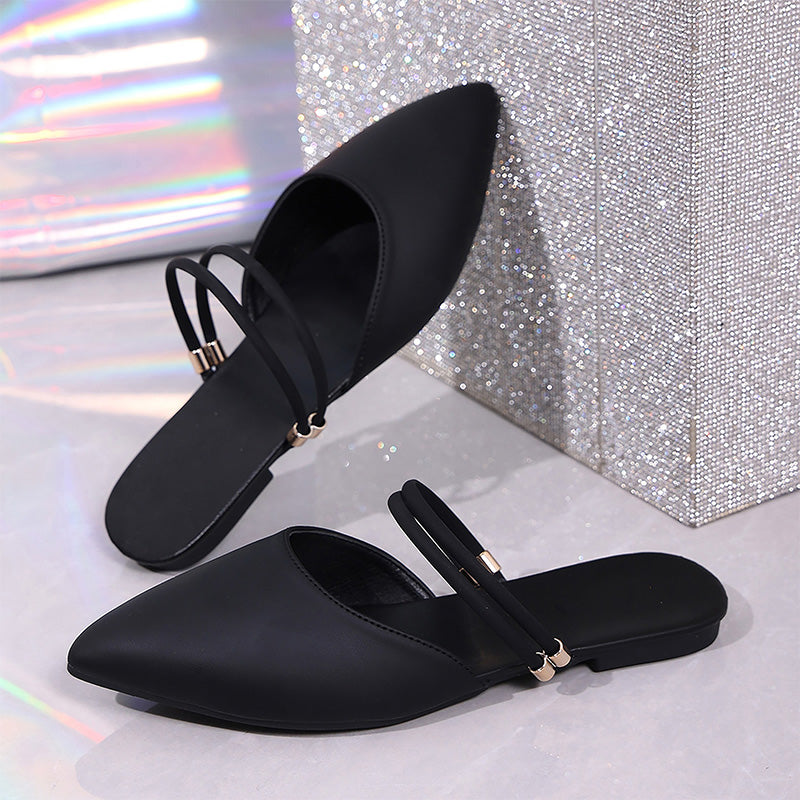 Pointed Toe Slip-On Mules