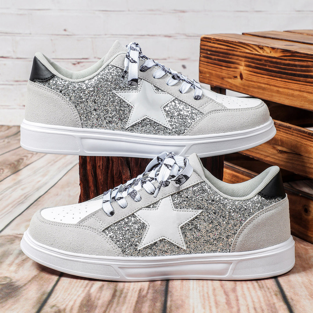Leopard Sequin Casual Skate Shoes