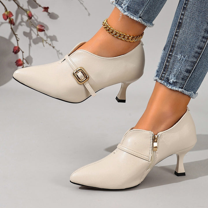 Pointed Toe Mid Heel Pumps