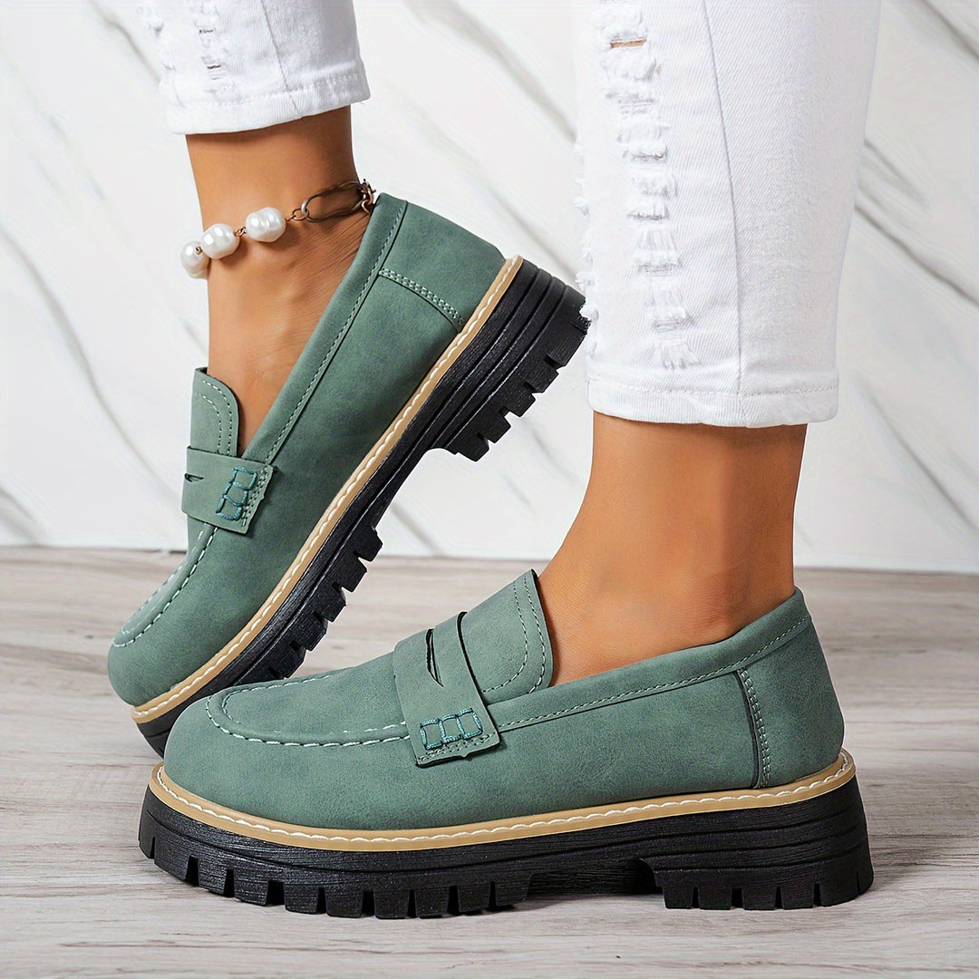 Classic Penny Strap Chunky Loafers