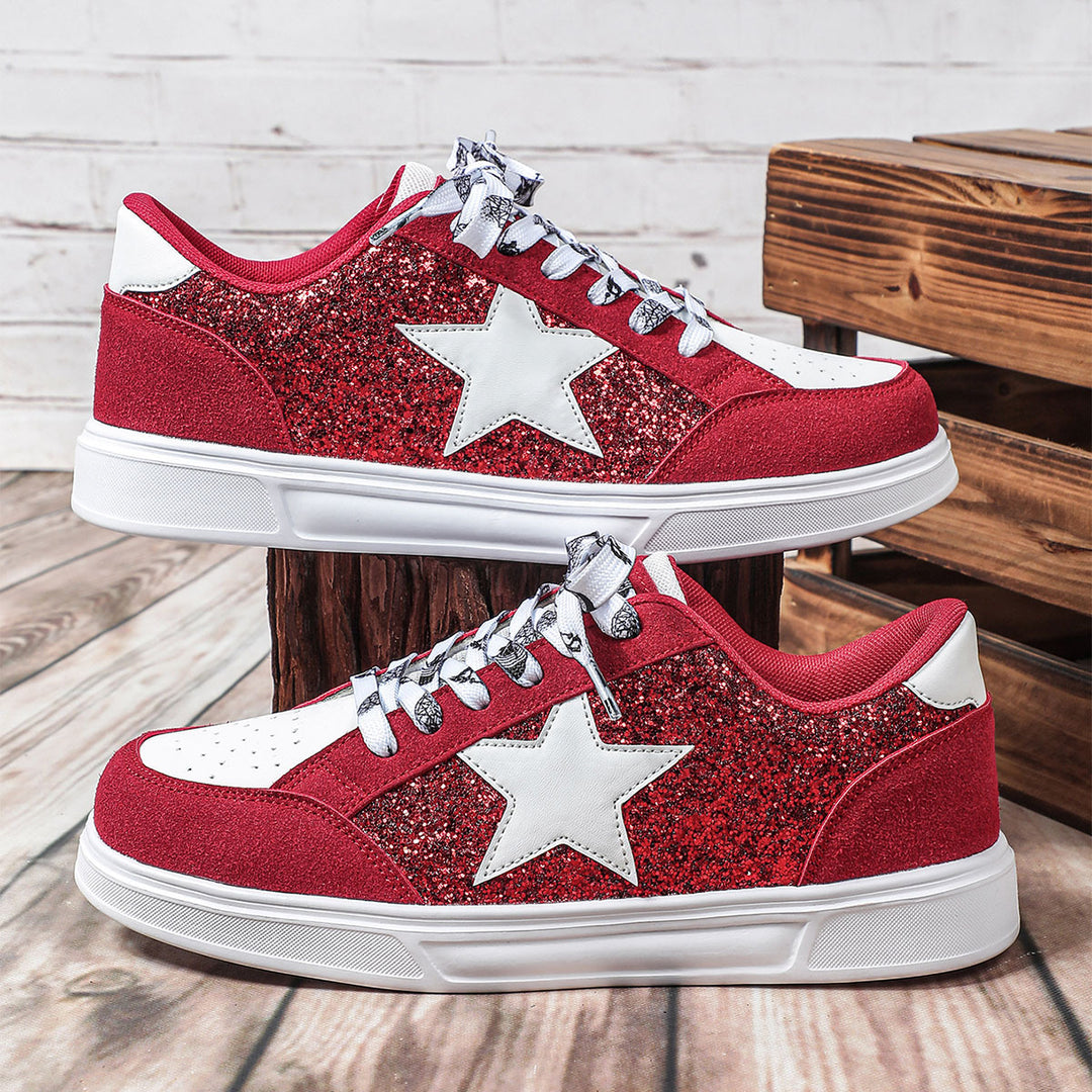 Leopard Sequin Casual Skate Shoes