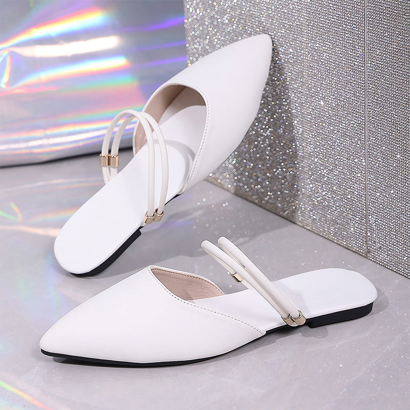 Pointed Toe Slip-On Mules