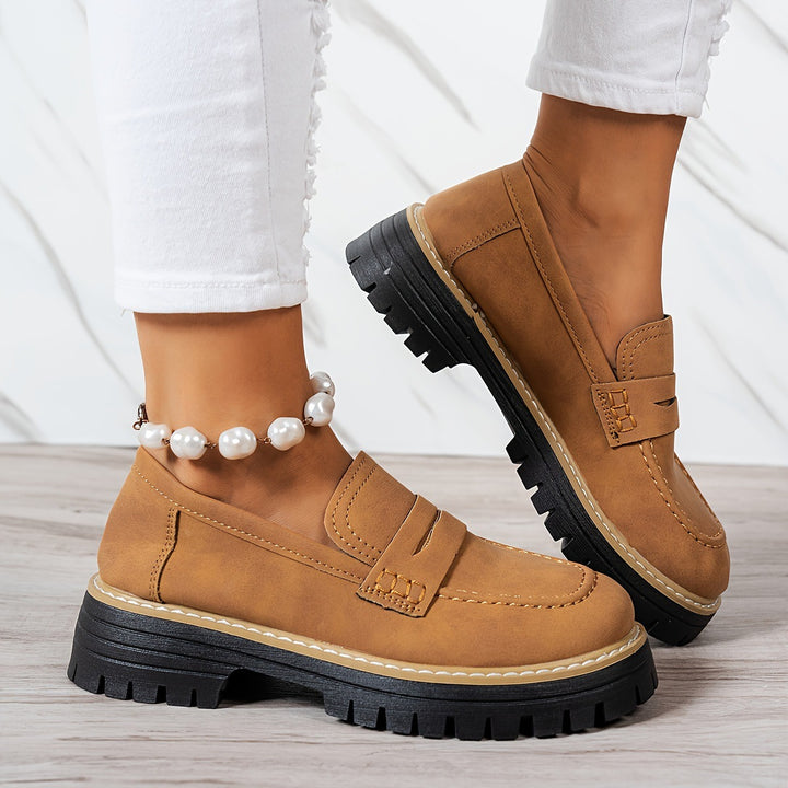 Classic Penny Strap Chunky Loafers