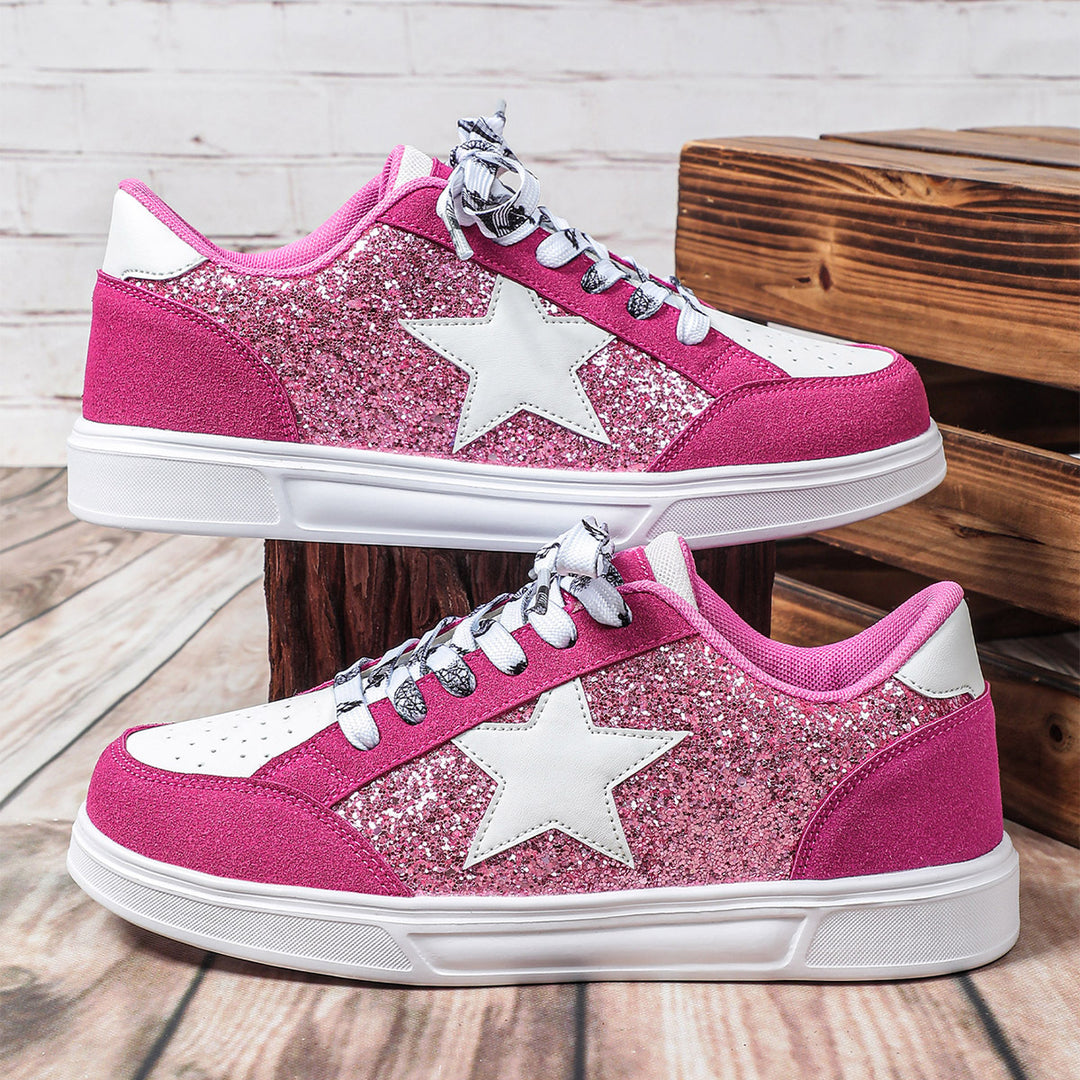 Leopard Sequin Casual Skate Shoes