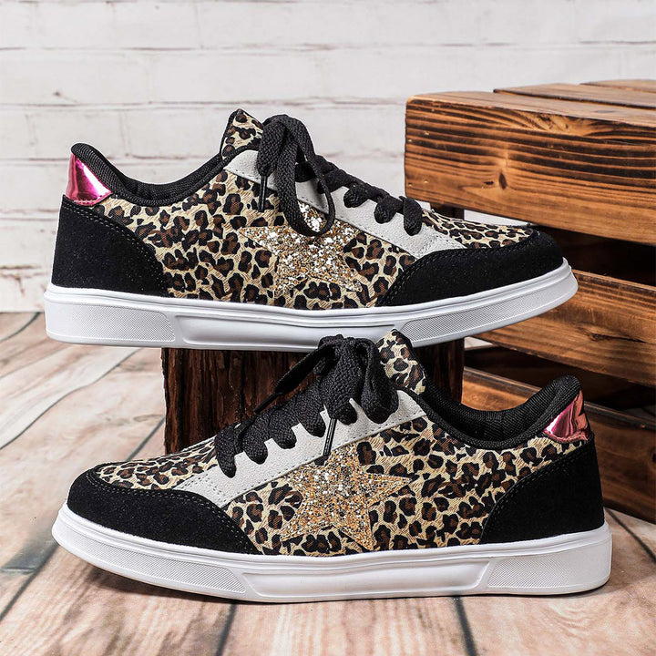 Leopard Sequin Casual Skate Shoes