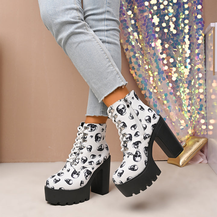 Platform Heel Ankle Boots