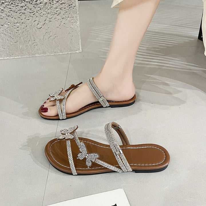 Casual-chic convertible flat slides