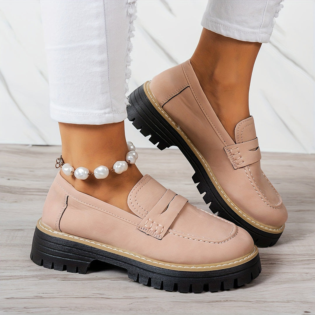 Classic Penny Strap Chunky Loafers