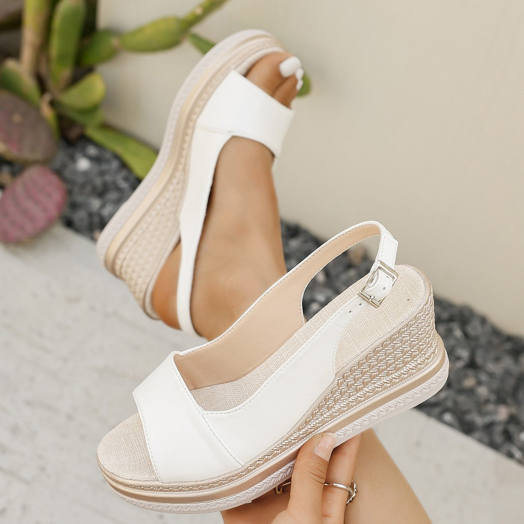 Women Buckle Platform Wedge Summer Sandals