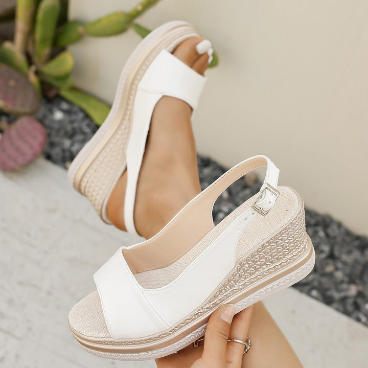 Women Buckle Platform Wedge Summer Sandals