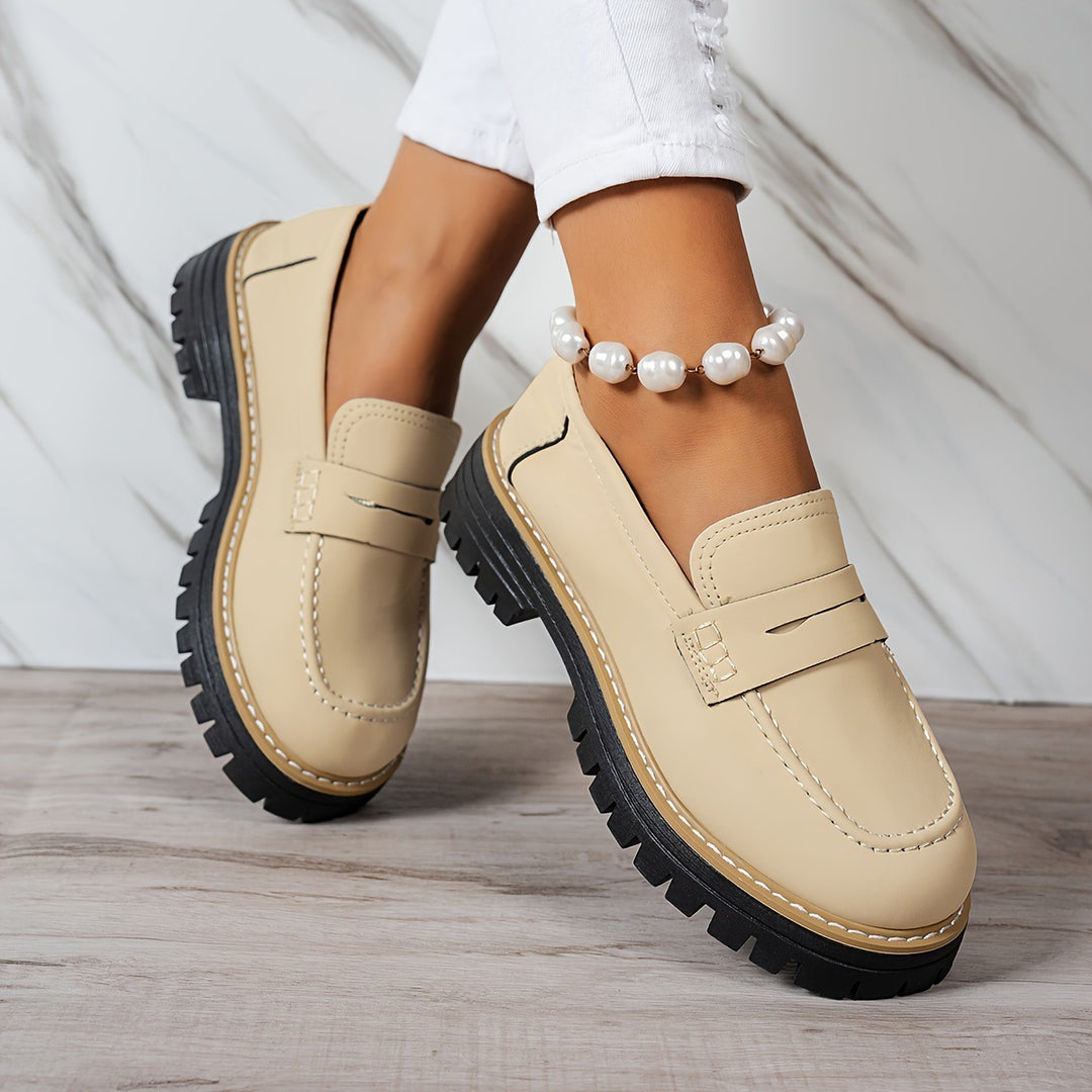 Classic Penny Strap Chunky Loafers