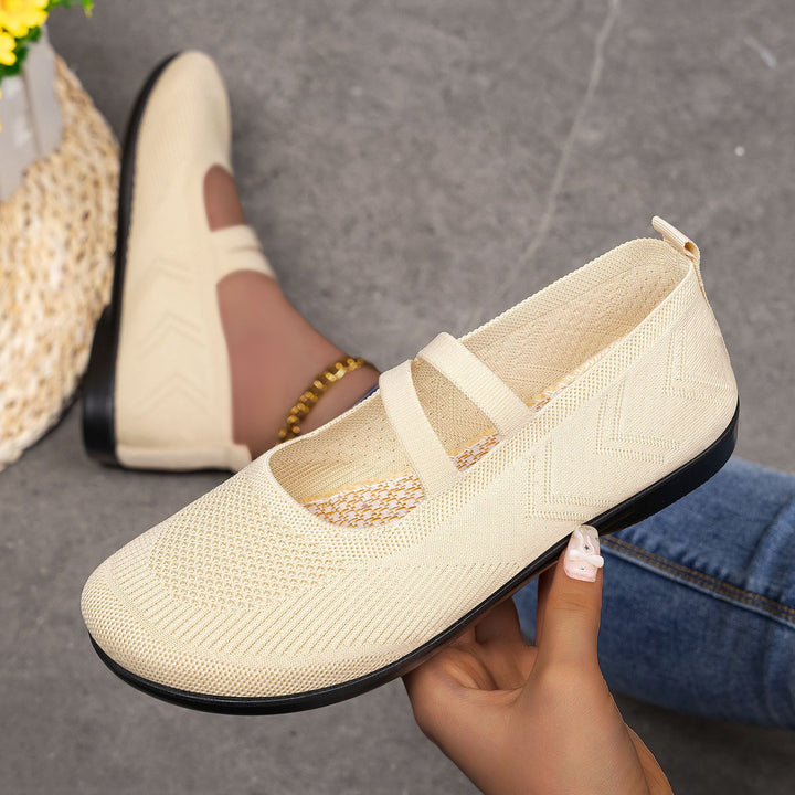 Women Knit Slip On Breathable Flat Shoes