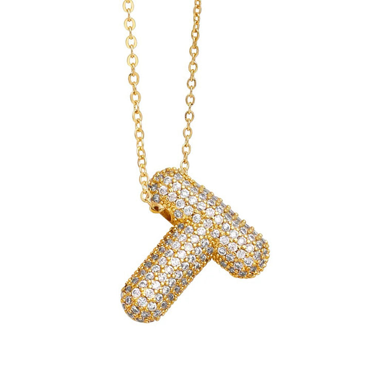 Bubble letter necklace