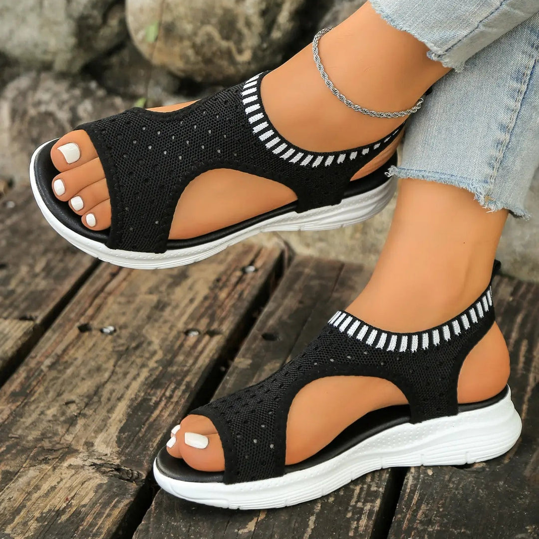 Breathable Cut-Out Platform Sandals