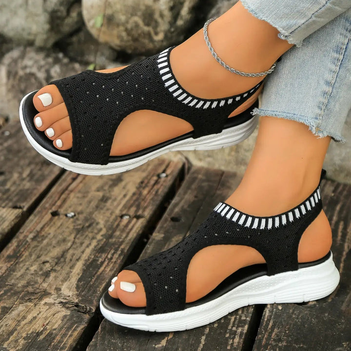 Breathable Cut-Out Platform Sandals