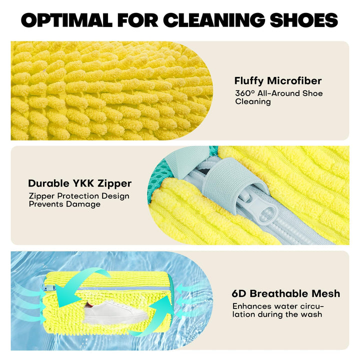 Chenille Shoe Washing and Care Bag